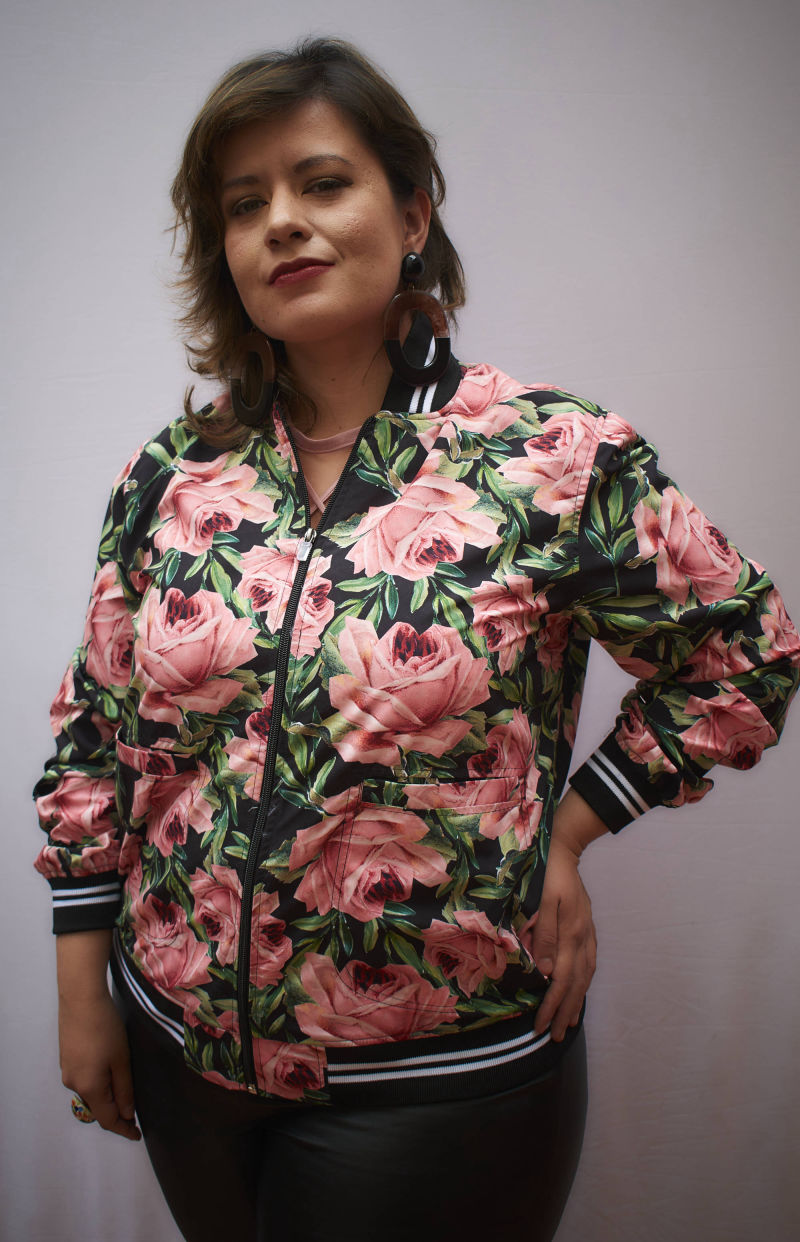 Bomber jacket en antifluido de JoPlus Tallas Grandes color blanco Tallas XL a la XXL