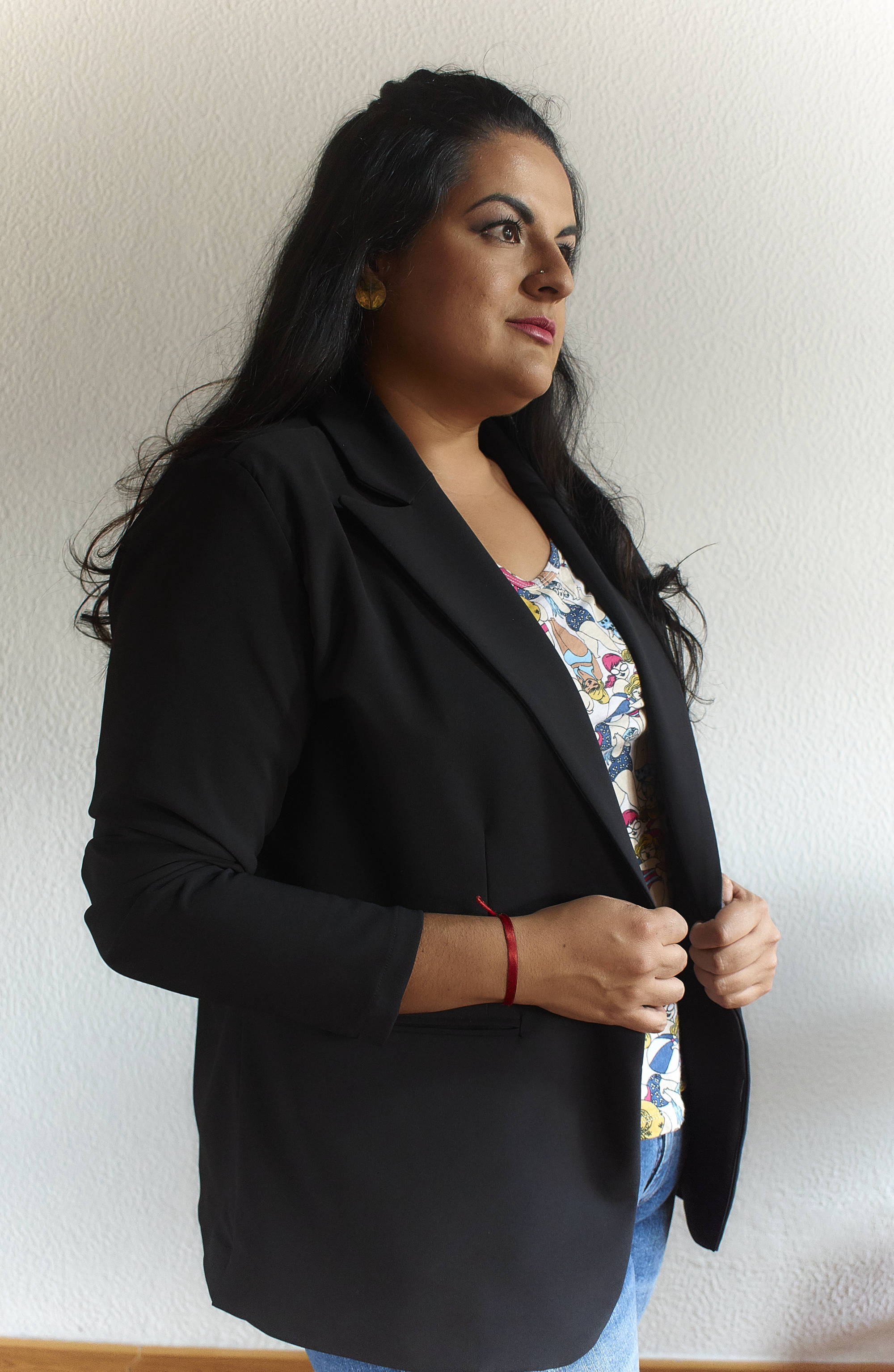 Chaqueta tipo blazer de JoPlus Tallas Grandes color negro Tallas XL a la XXL