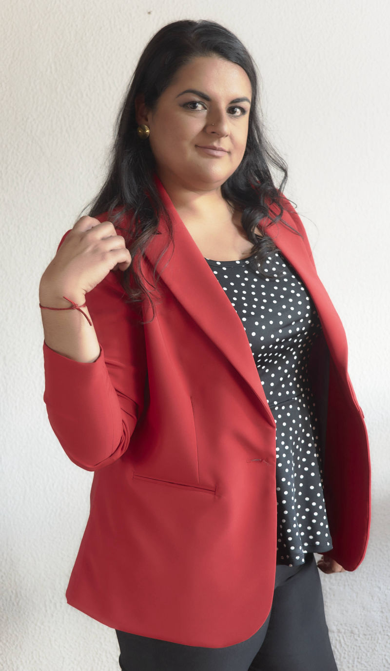 Chaqueta tipo blazer de JoPlus Tallas Grandes color rojo Tallas XL a la XXL