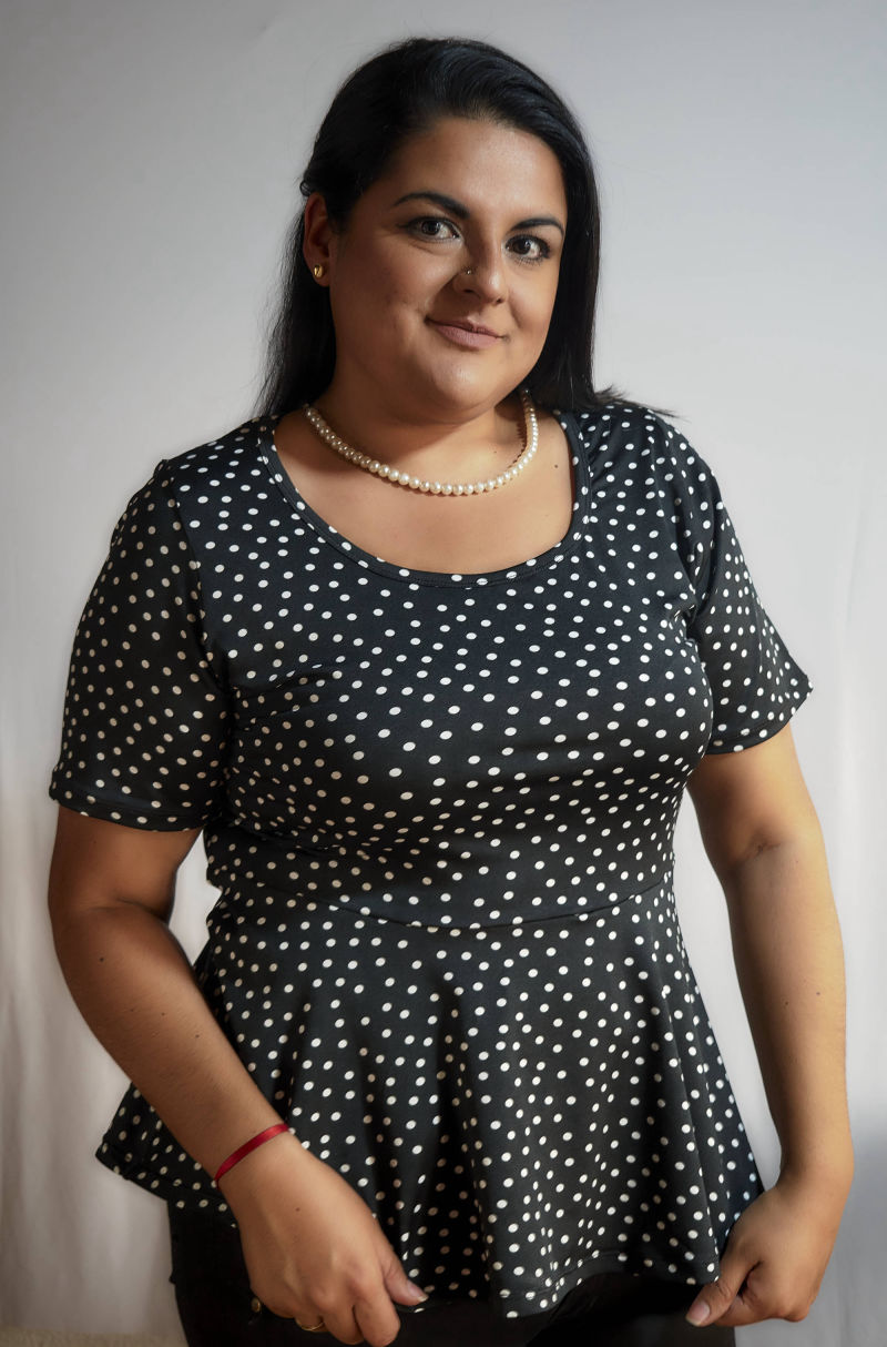 Blusa de JoPlus Tallas Grandes color blanco y negro Tallas XL a la XXL