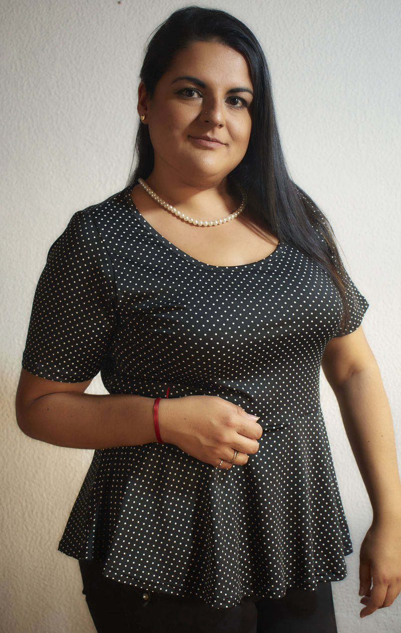 Blusa de JoPlus Tallas Grandes color blanco y negro Tallas XL a la XXL