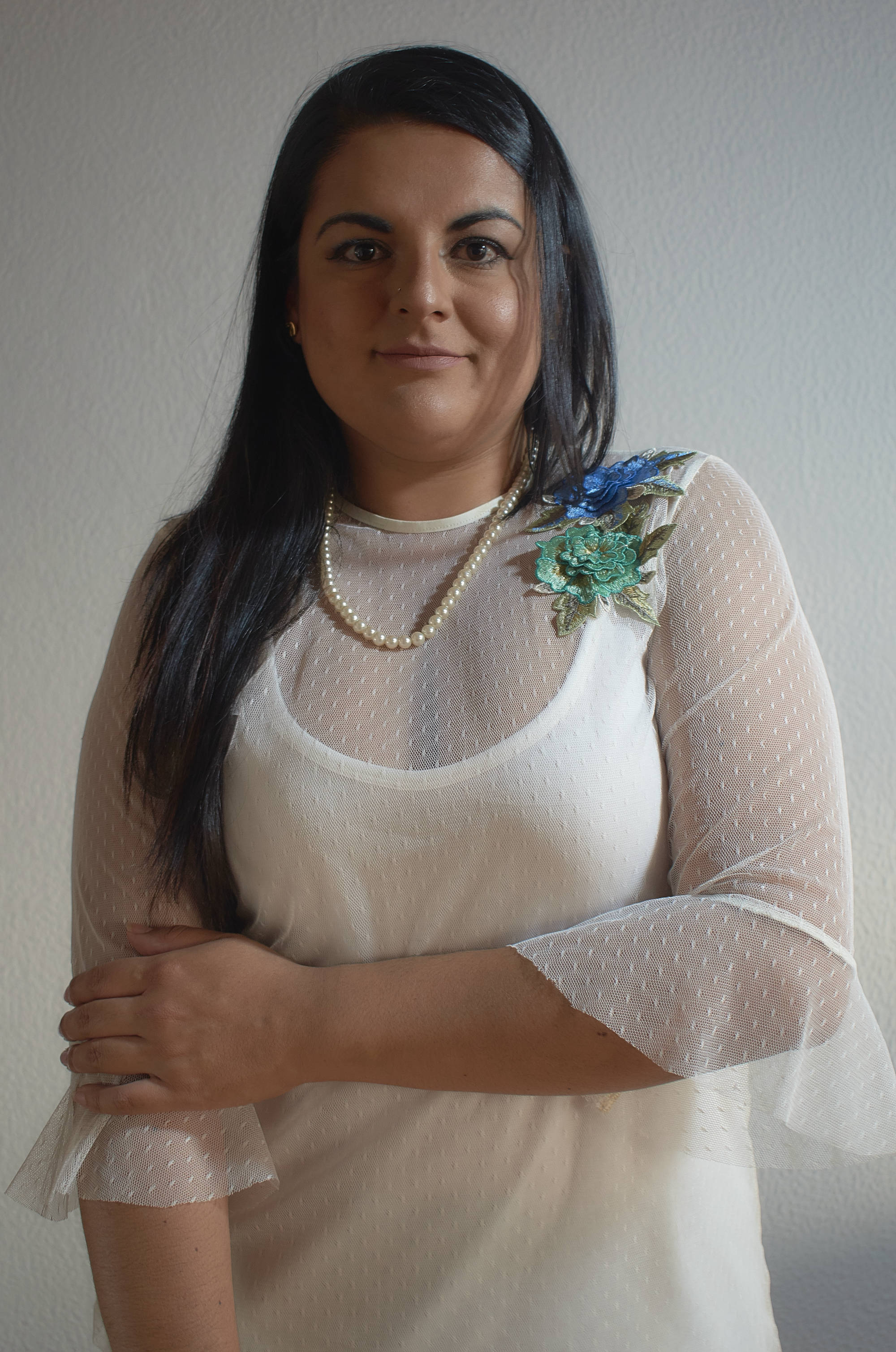 Blusa con Top de JoPlus Tallas Grandes color blanco